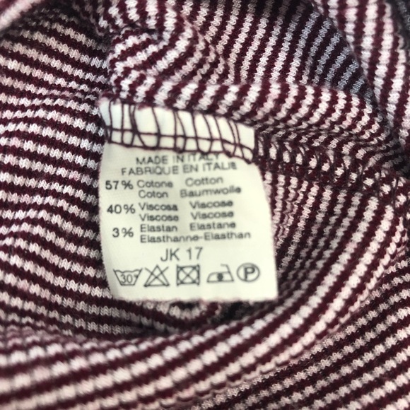 Brandy Melville Maroon Strip Stretchy Top OS - Picture 5 of 7